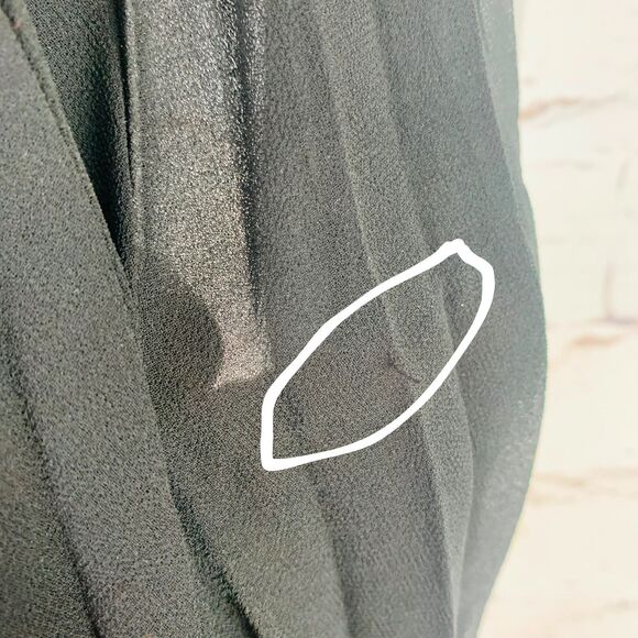 Badgley Mischka Women's Black Puff Pleated Sleeve Bodycon Sheath Midi Dress Sz 0 - Picture 4 of 7